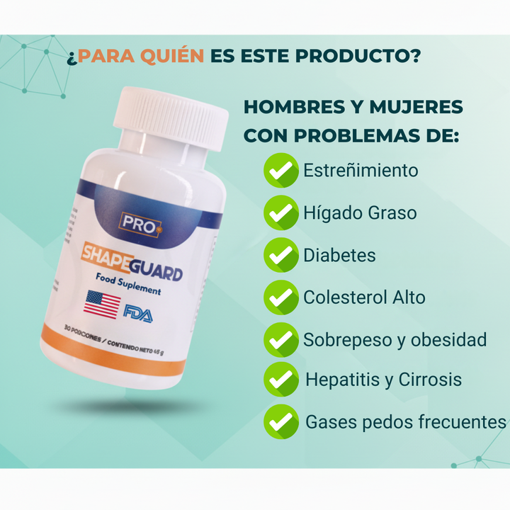 SHAPEGUARD - DESINTOXICA TU HIGADO, ADELGAZA, ADIÓS ESTREÑIMIENTO