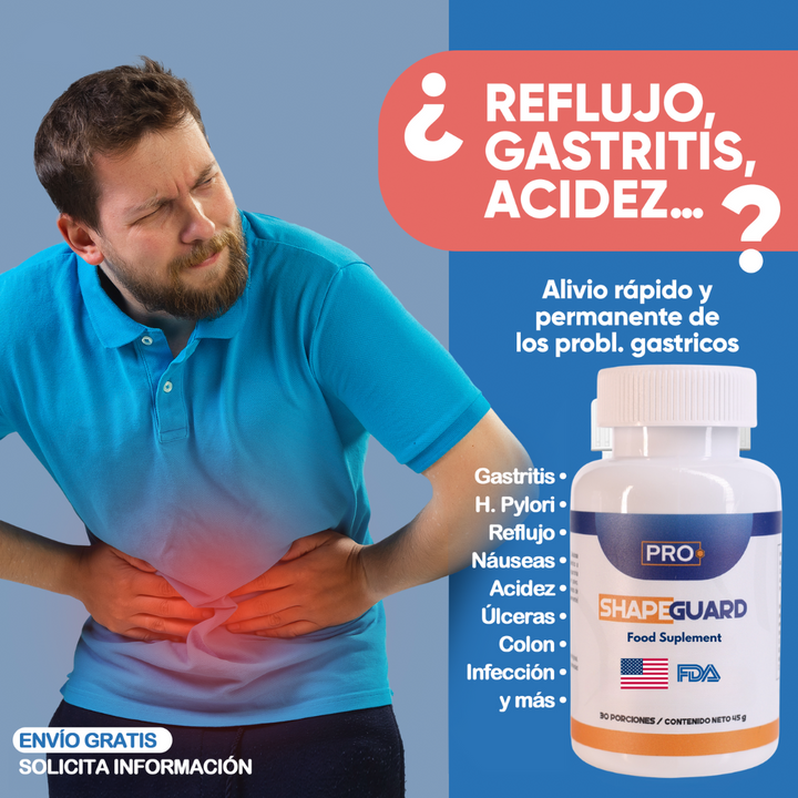 SHAPEGUARD - Barriga grande, pedos frecuentes, estreñimiento, hígado graso.