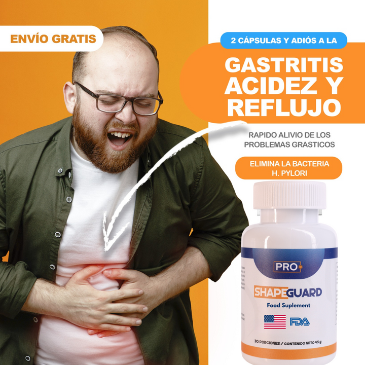 SHAPEGUARD - Barriga grande, pedos frecuentes, estreñimiento, hígado graso.